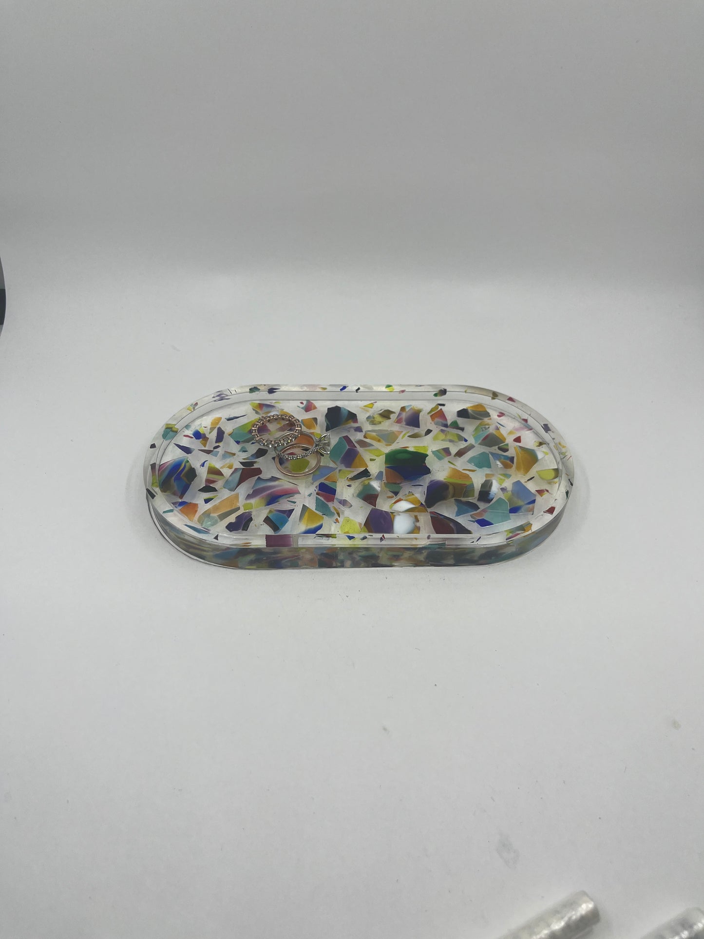 Chuppah glass vanity tray