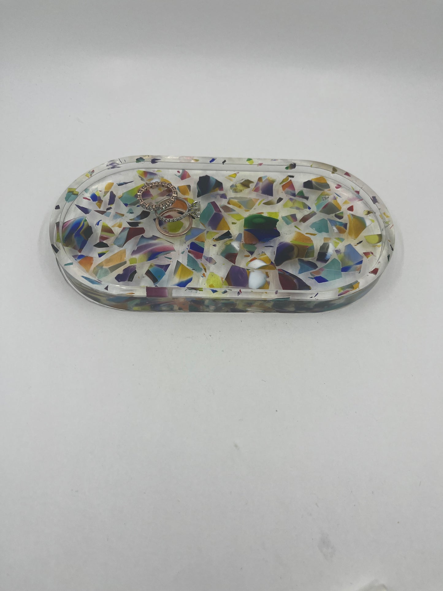 Chuppah glass vanity tray