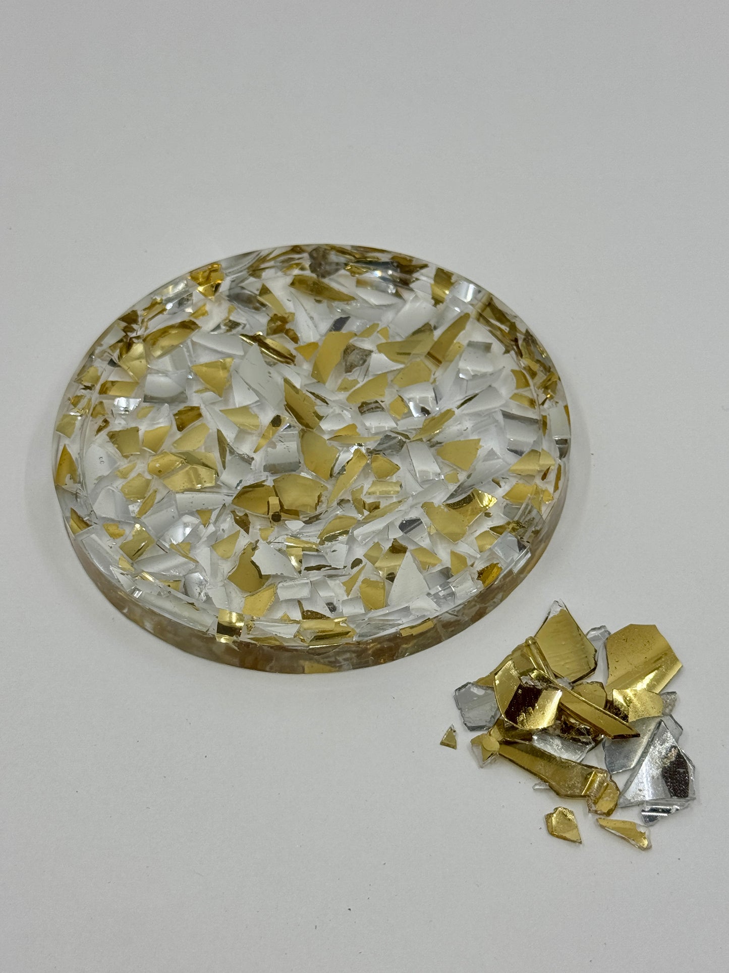 Chuppah Glass Trinket Dish- Heart and Round