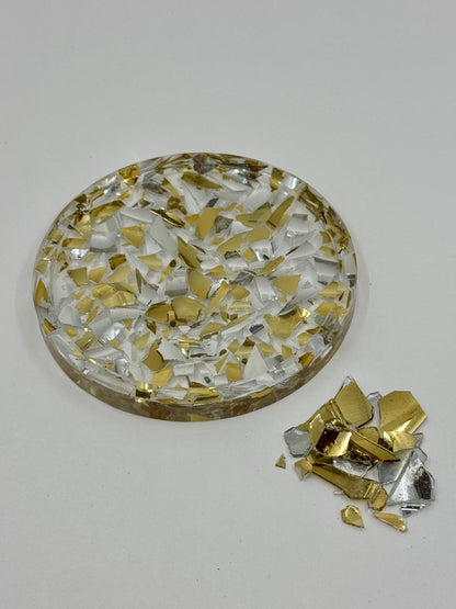 Chuppah Glass Trinket Dish- Heart and Round