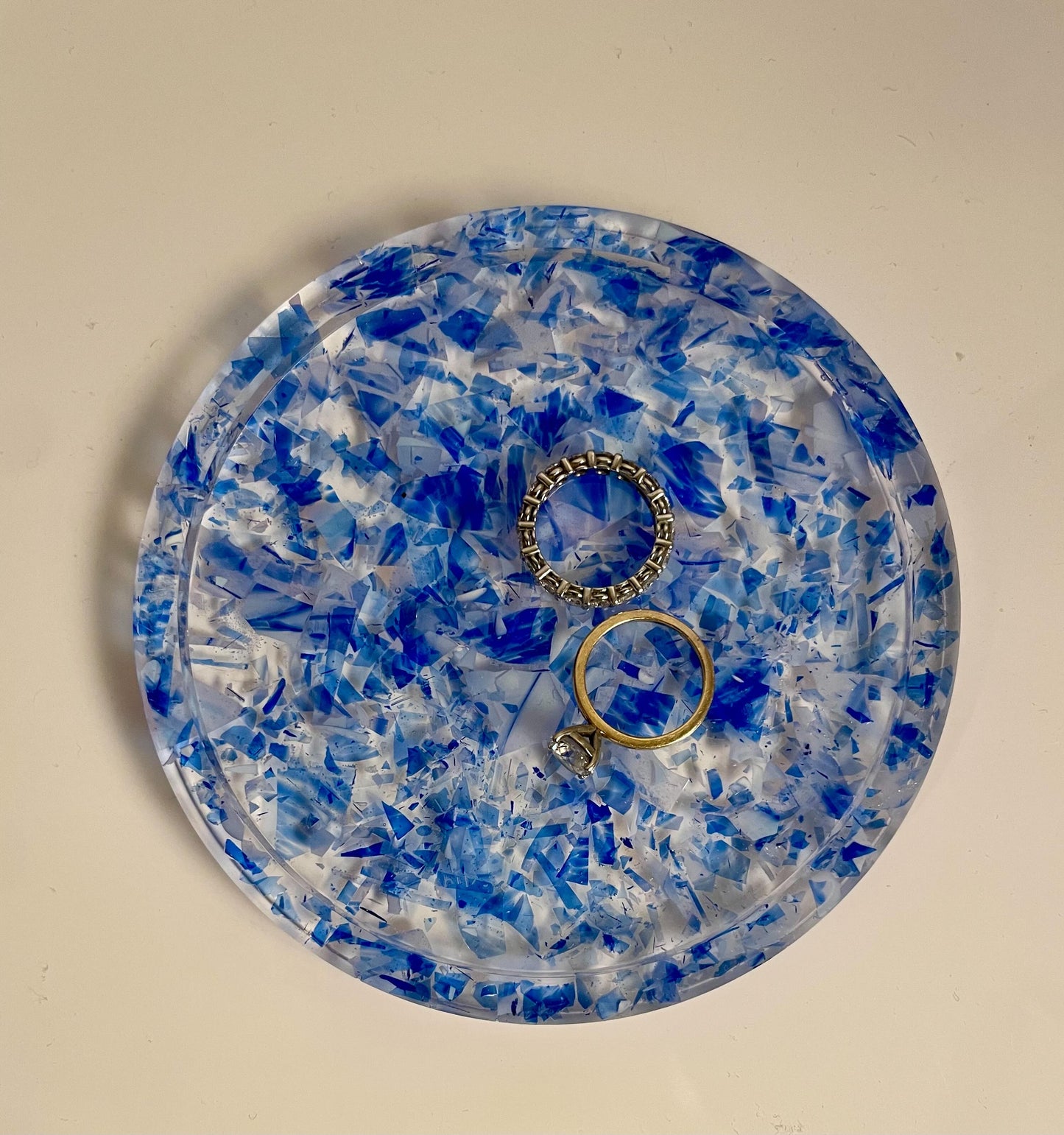 Chuppah Glass Trinket Dish- Heart and Round