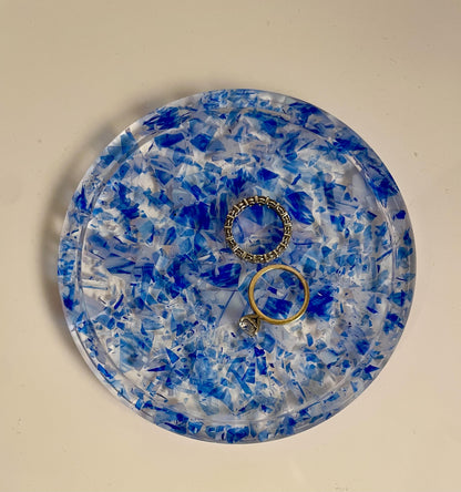 Chuppah Glass Trinket Dish- Heart and Round