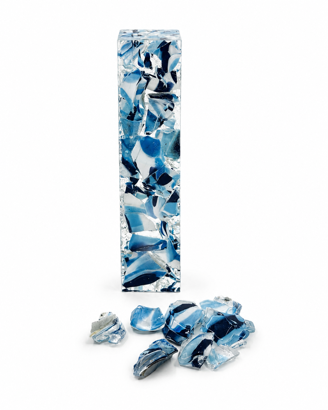 Blue wedding glass