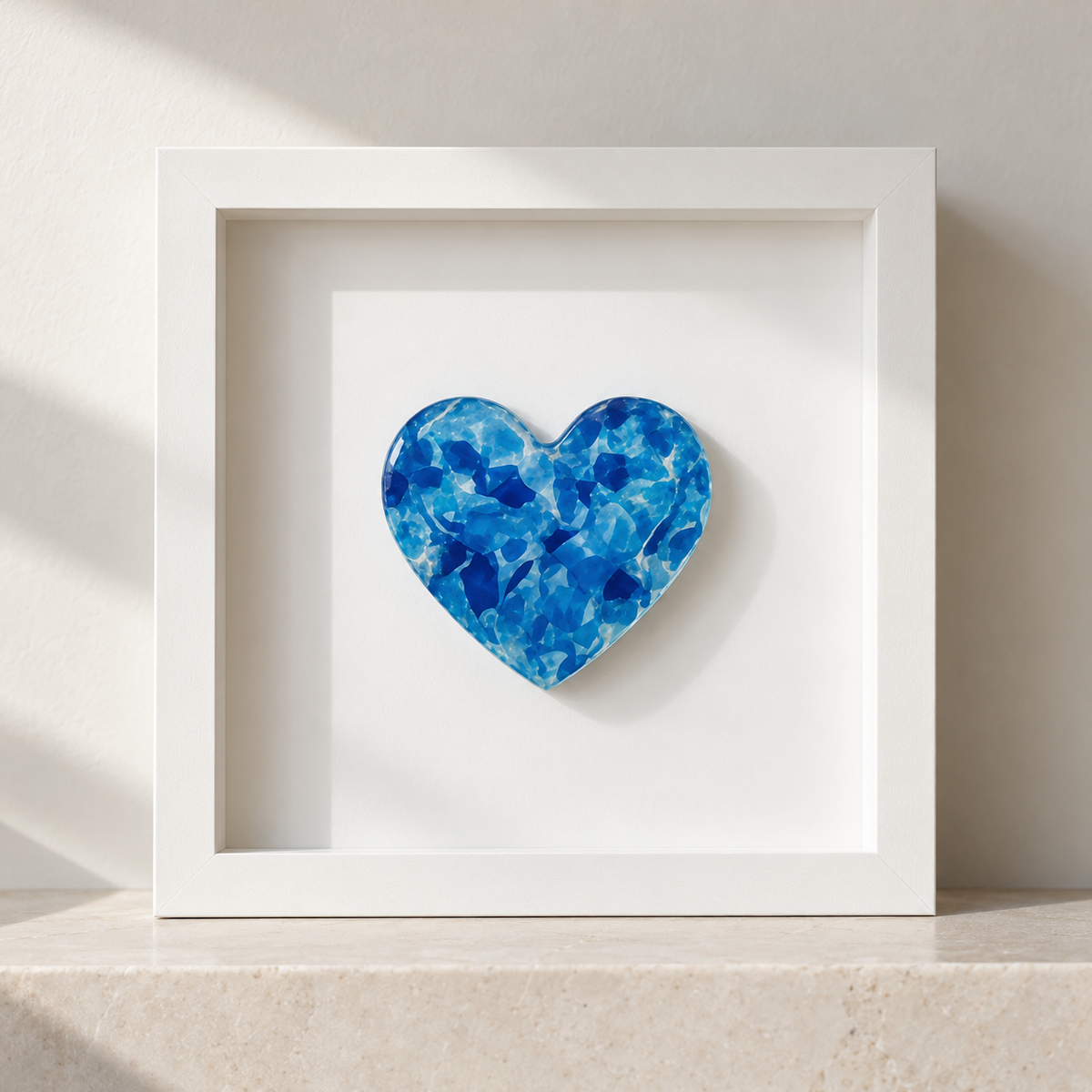 Framed Chuppah Glass Heart
