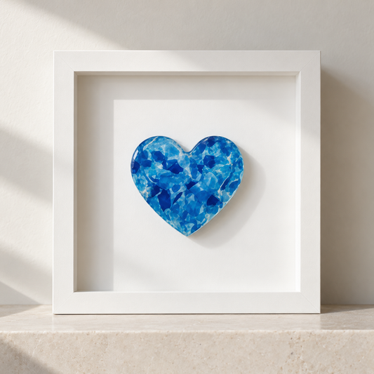 Framed Chuppah Glass Heart