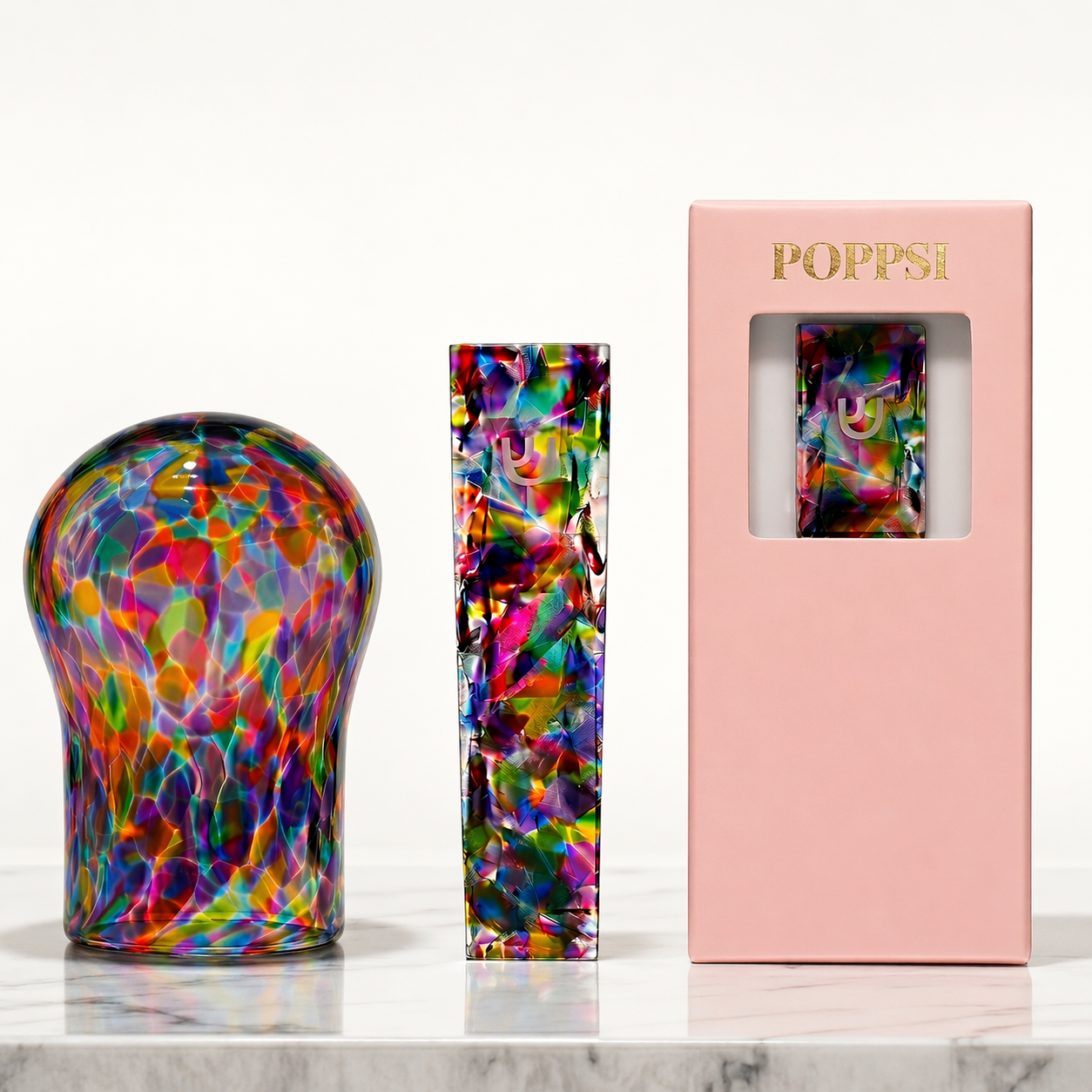 Confetti Mezuzah - Chuppah Glass Mezuzah Kit