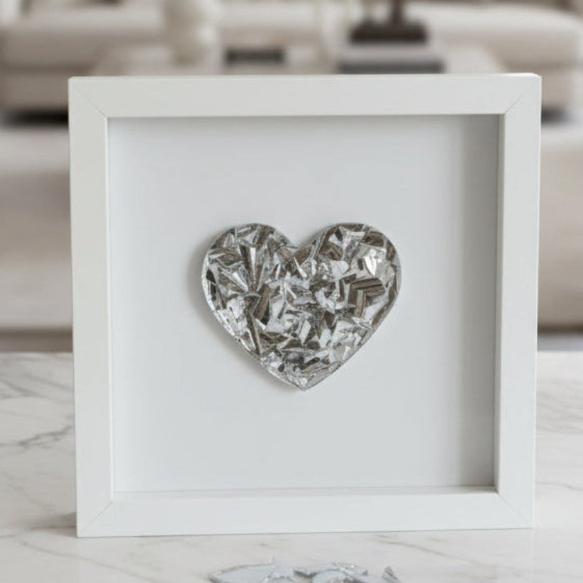 Framed Chuppah Glass Heart