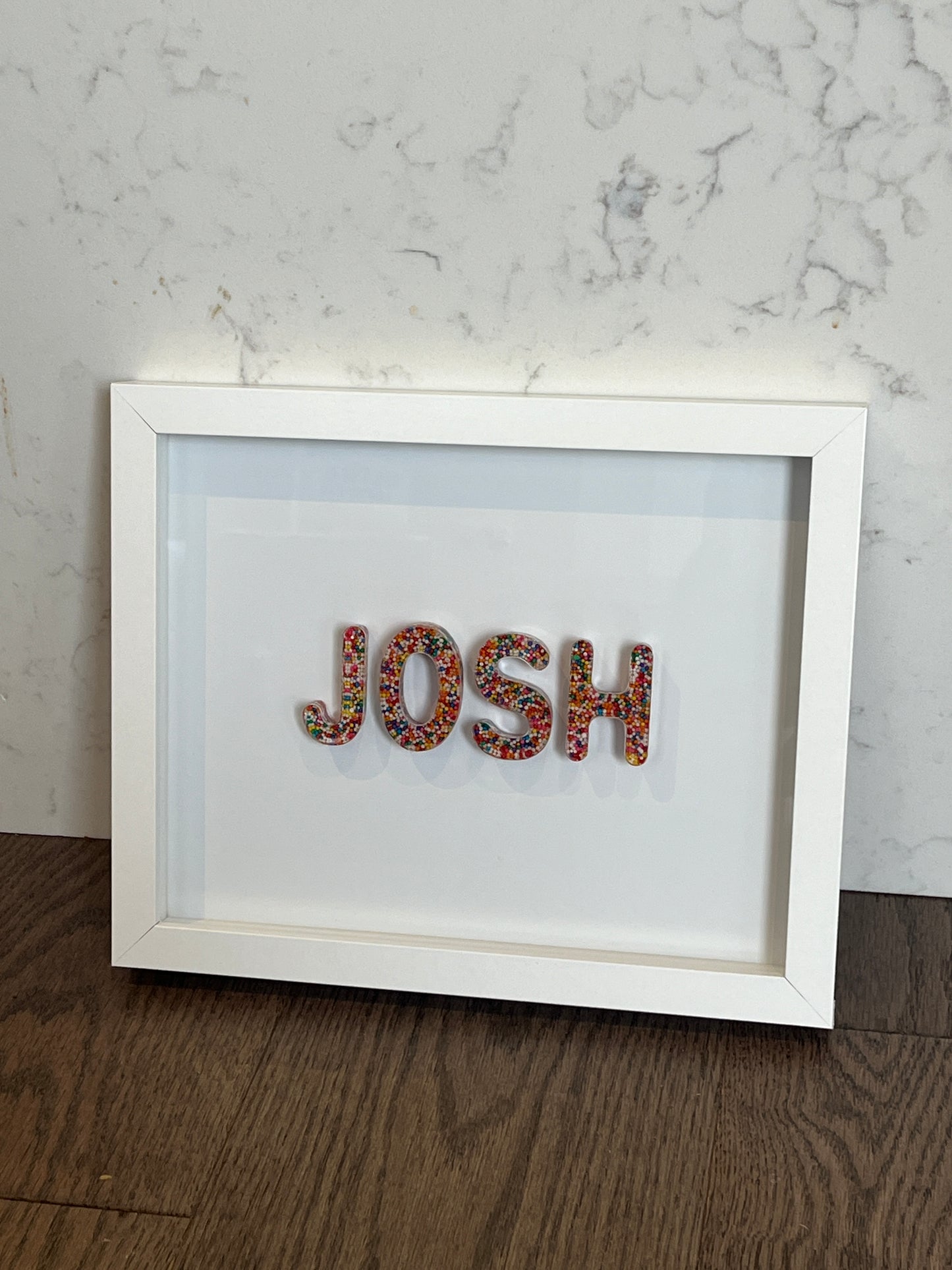 8"  X 10"|Sprinkle Balls|White