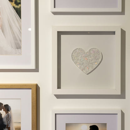 Framed Chuppah Glass Heart