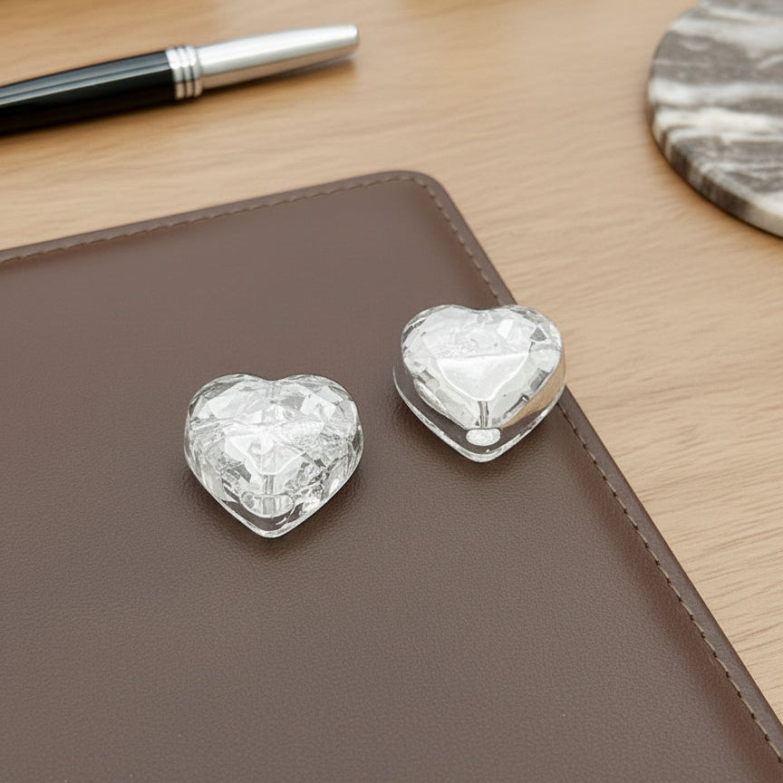 Chuppah glass pocket heart keepsake with preserved wedding glass in resin