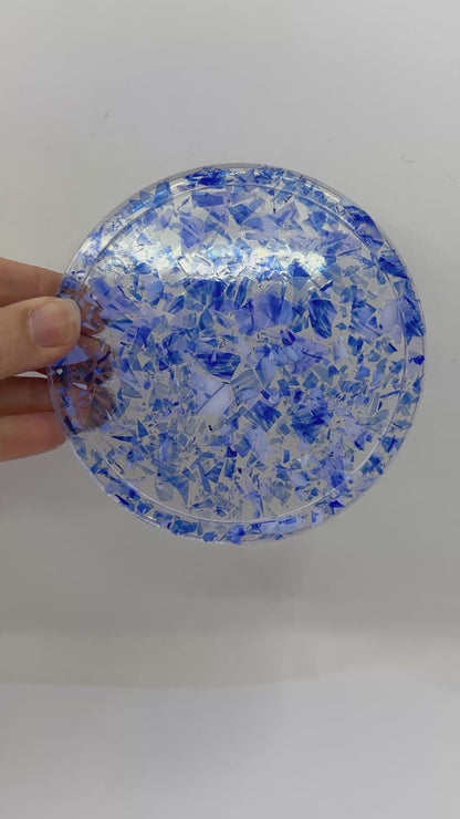 Chuppah Glass Trinket Dish- Heart and Round